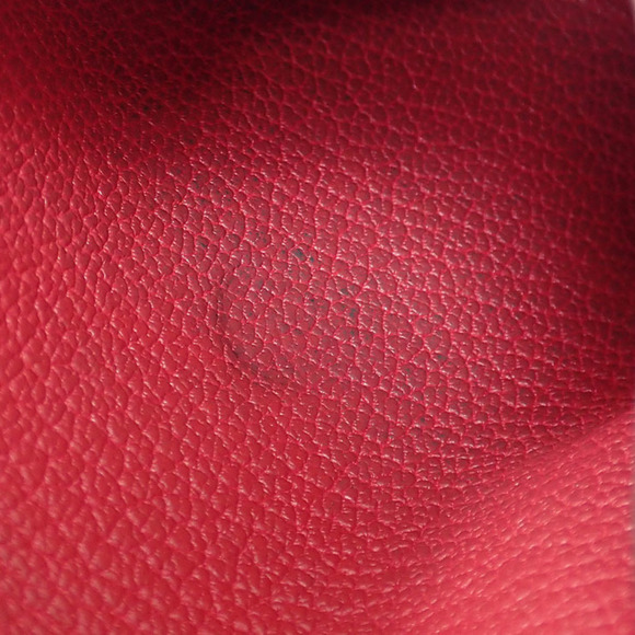 HERMES Bastia Coin Case Women's Rouge Vif Chevre N Stamp Made Around 2010  Purse - Picture 10 of 10